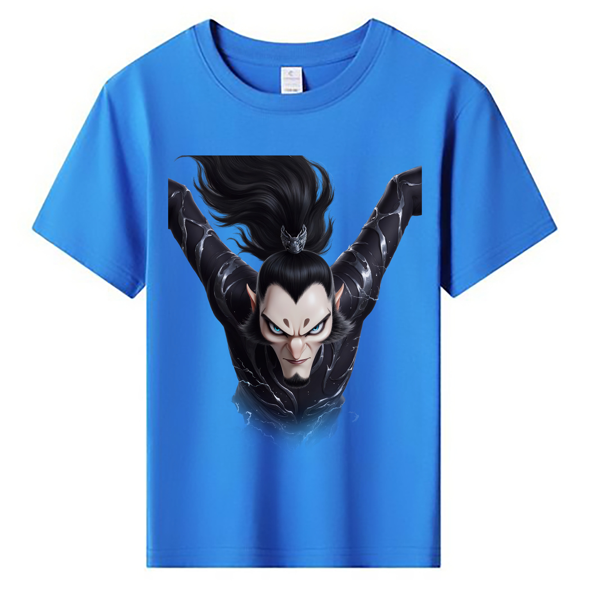 （画像用） Ne Zha 2 ナタ 魔童の大暴れ 綿100％キッズTシャツ（フロントプリント）